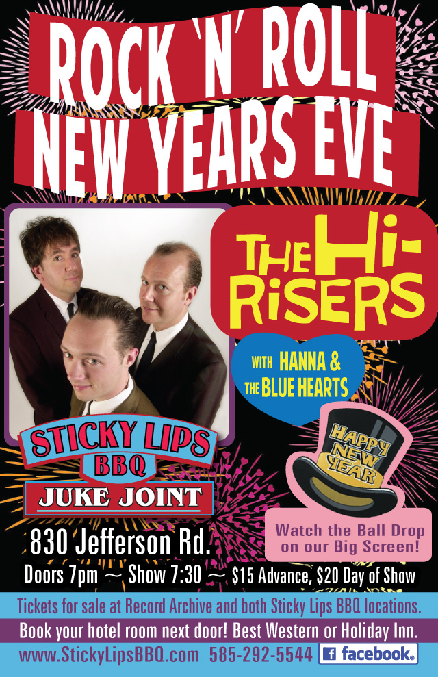 Rock 'N Roll New Year's Eve at Sticky Lips BBQ Juke Joint - Sticky Lips ...